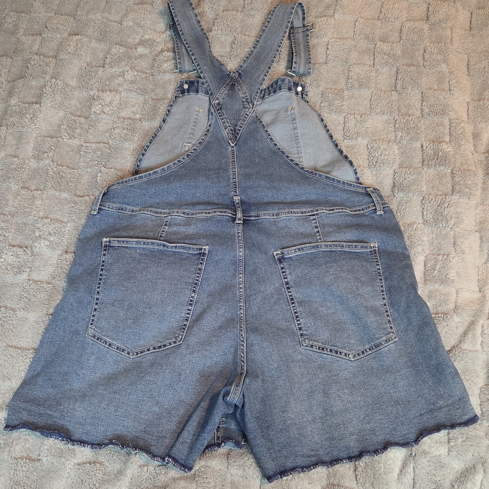 No Boundaries Shortalls Overalls Womens Juniors XXL (19) Distressed - Picture 2 of 14
